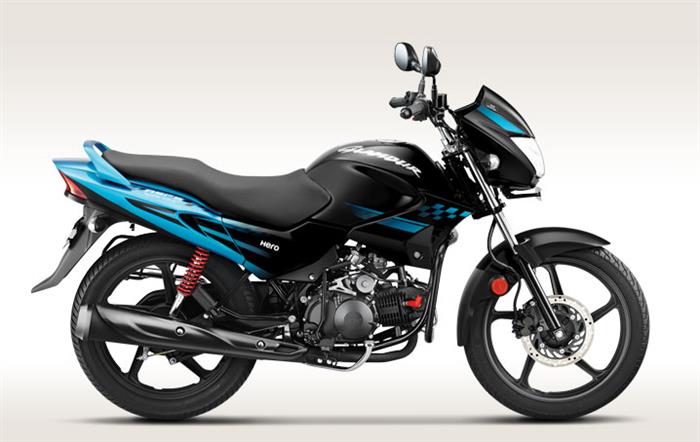 Hero honda glamour black with sports red #7